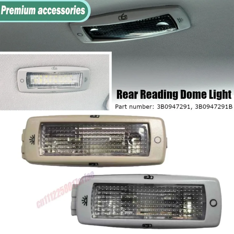 For VW Golf MK4 Beetle Passat B5 Tiguan Bora 1997-2013 Rear Reading Lamp Car Roof Light Part Accessories 3BD947291B