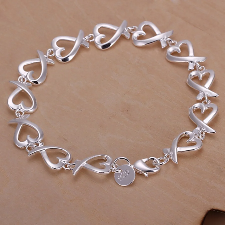 

925 Sterling Silver Bracelets For Women Wedding Lady Cute Noble Pretty Jewelry Fashion Nice Chain Free Shipping Hot Gifts