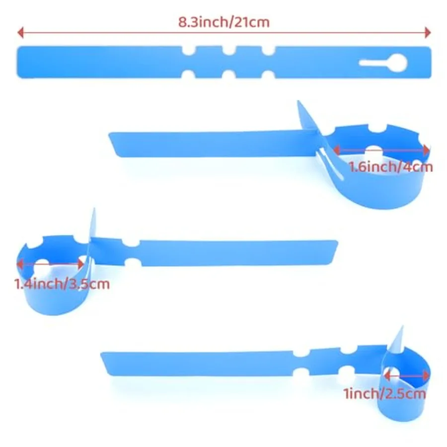 1200 PCS 6 Color Plastic Plant Tags Wrap Around Hanging Tree Tags, Adjustable Plant Labels Waterproof Nursery Garden Labels Mar