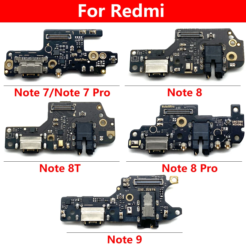 USB Charging Port Charger Plug Connector Board Flex For Xiaomi Redmi 10 Prime 10A 10C K30 4G 5G 9A 9C 9T Note 8 9 7 Pro 8T 9S