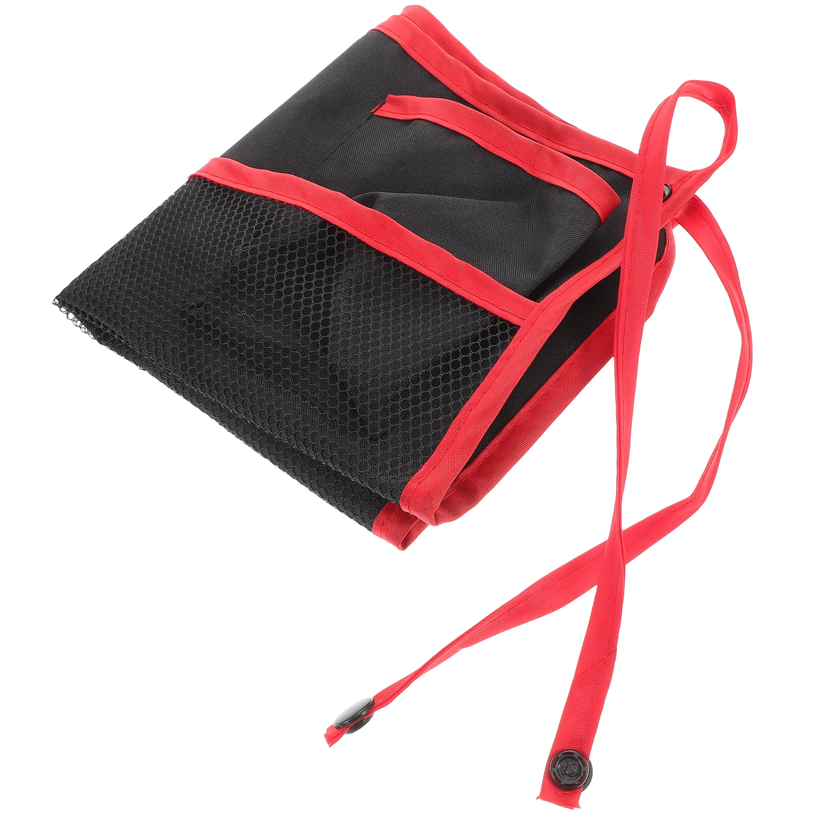 

Baby Stroller Organizer Mesh Storage Bag Red Nylon Hanging Diaper Cart Accessory Lightweight Durable Multifunctional
