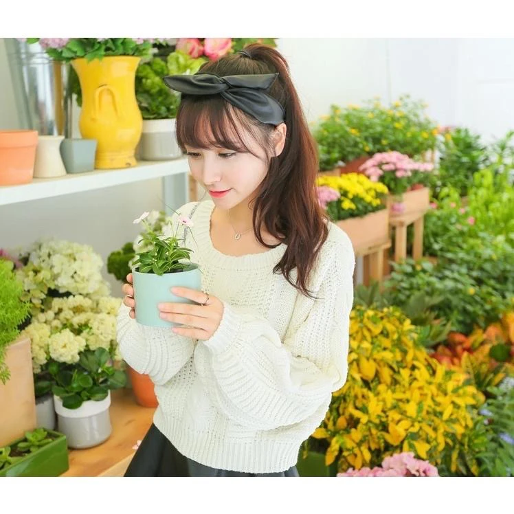 

Свободный вязаный свитер женский круглый Ne Lazy Feel Top Весна Осень Зима Новый корейский Sle Long Sve ort Length C...