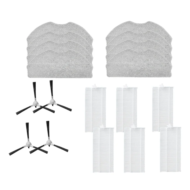 ROPVACNIC S1 / A1, Tipdiy G90, Betboyles V75S, VIPSUN Z1 로봇 진공청소기용 A006-18 PCS 사이드 브러시, 걸레, 필터 (내구성 강함 & 간편 설치)