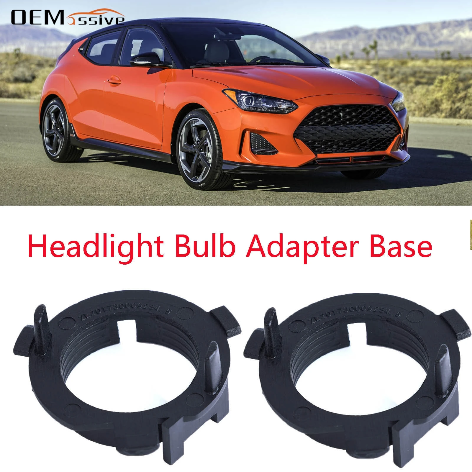 2Pcs For Hyundai Santa Fe Veloster Sonata Coupe Genesis Coupe H7 LED Plastic Headlight Bulb Base Adapter Lamp Retainer Holder