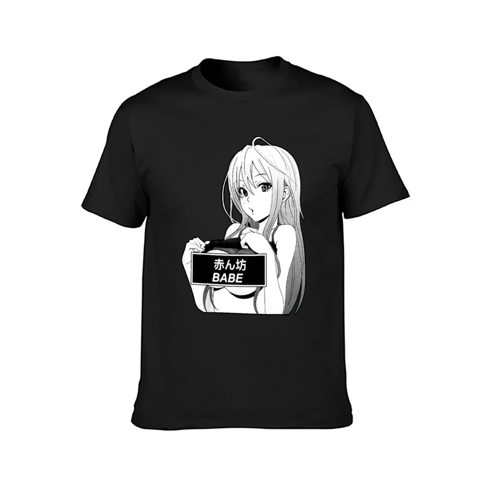 Babe Cute Girl Japanese anime waifu T-Shirt anime stuff vintage clothes workout shirts for men