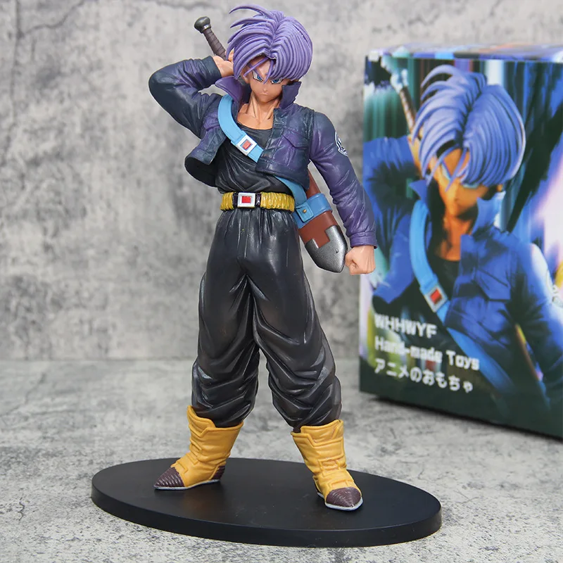 Figuras de Anime de Dragon Ball, estatua Gk, Super Saiyan Trunks, Future Hero, espada de dibujo, estatuilla de acción de pie, modelo de juguete, regalo, 24CM