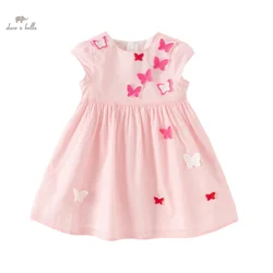 Dave Bella Dress for Girls Baby Children 2024 New Summer Sweet Charm Fashion Casual Cotton Butterfly Party Outdoor DB2240989