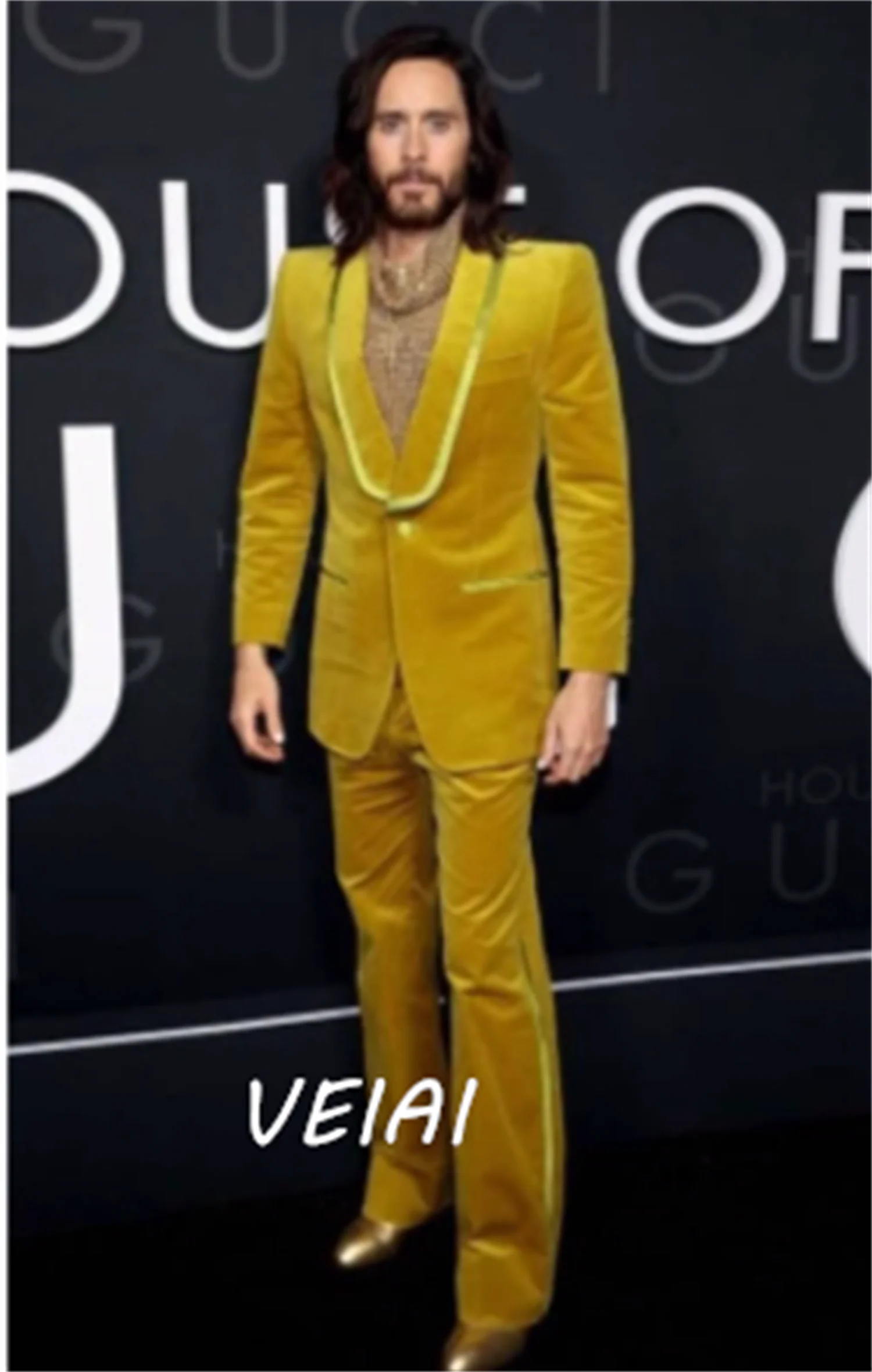 

Желтые бархатные костюмы по индивидуальному заказу для мужчин, свадебные смокинги для жениха с шалью и лацканами, приталенный пиджак для выпускного, Terno, мужская мода на заказ