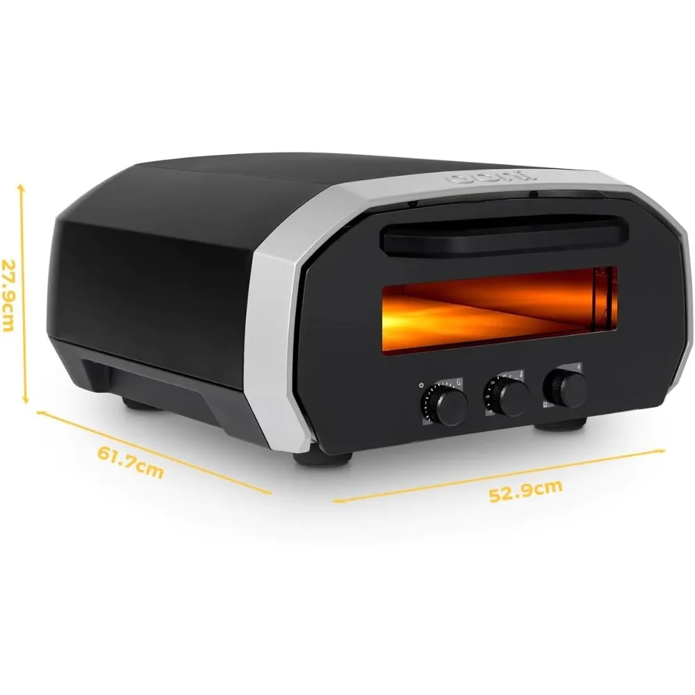 12 Electric Pizza Oven - Indoor & Outdoor Versatile Electric Oven, Pizza Cooker with Stone, Indoor and Outdoor