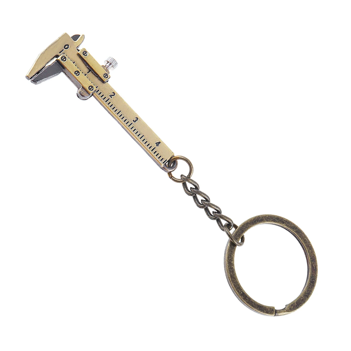 0-40mm Portable Mini Zinc Alloy Vernier Caliper with Chain Keychain and 1mm Accuracy for Measurement