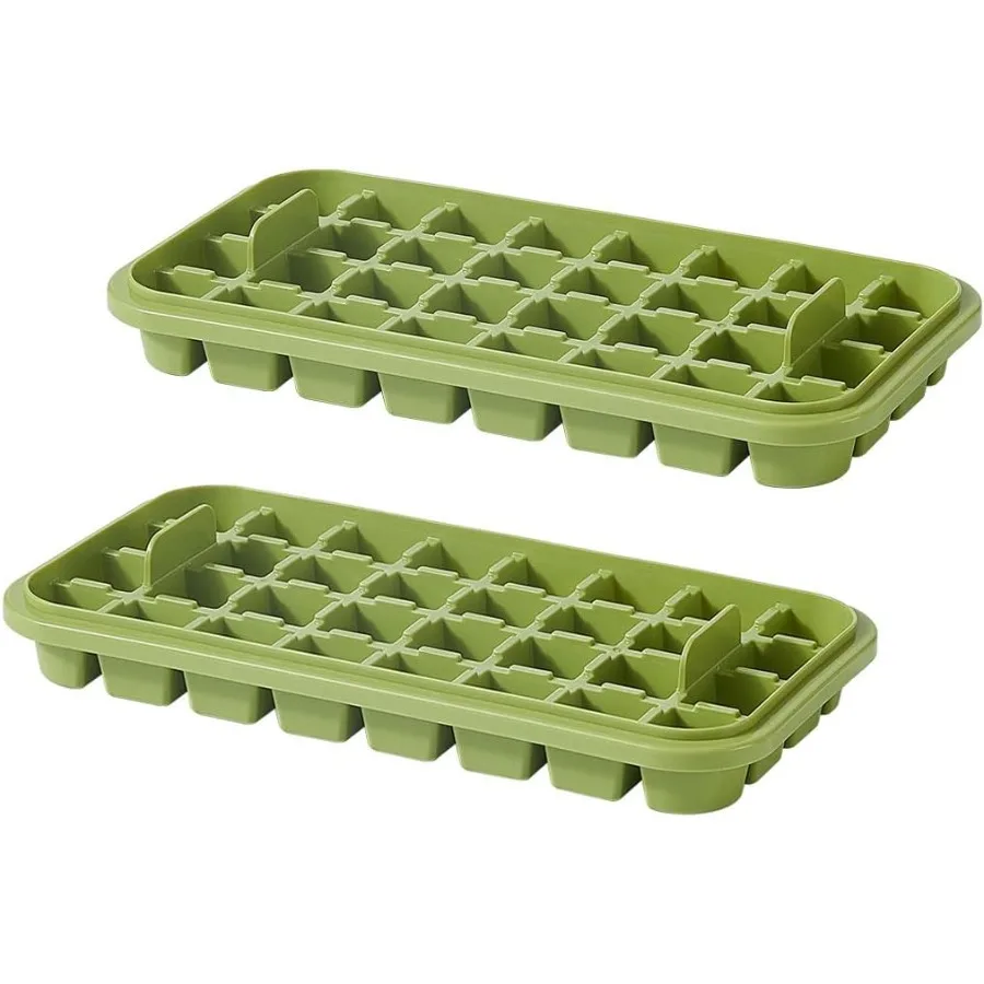 

2 Pcs Ice Cube Trays Refill for Easy Release Ice Cube Tray Green