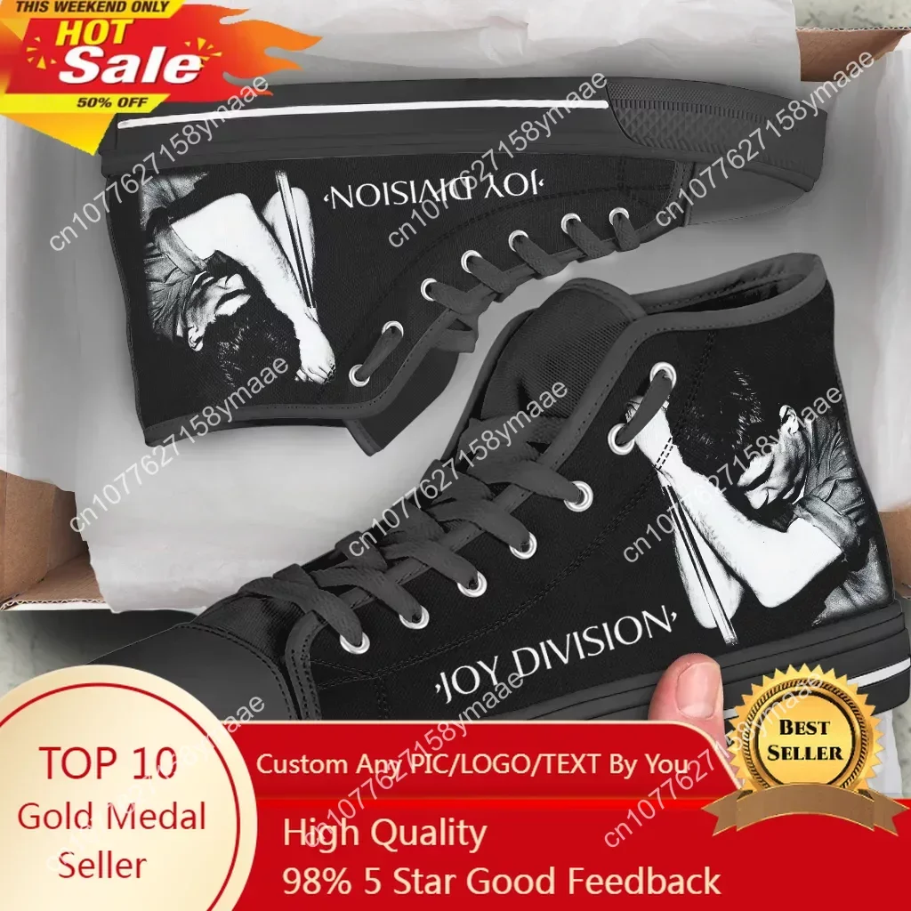 

Hot Summer Joy Division Fans Arrive Fashion Lightweight High Top Canvas Shoes Men Women Casual Shoes Sneakers Latest Board Shoes