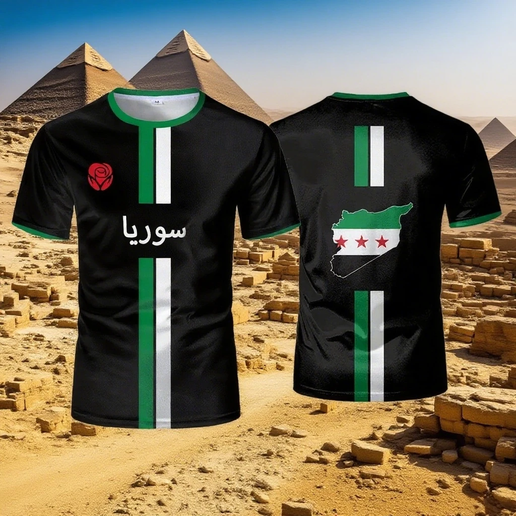 

New Football Jersey Men's/women's Sports T-shirts Syrian Flag Street Oversized Tops Unisex Casual Graphic T-shirts Mens Gifts