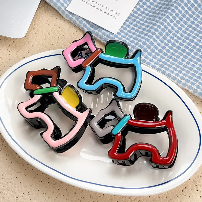 

Cute Dog Large Hairclaw for Women Girl Colourful Hairclip Banana Clip for Thick Hair Nonslip Hair Pins Hair Accessories