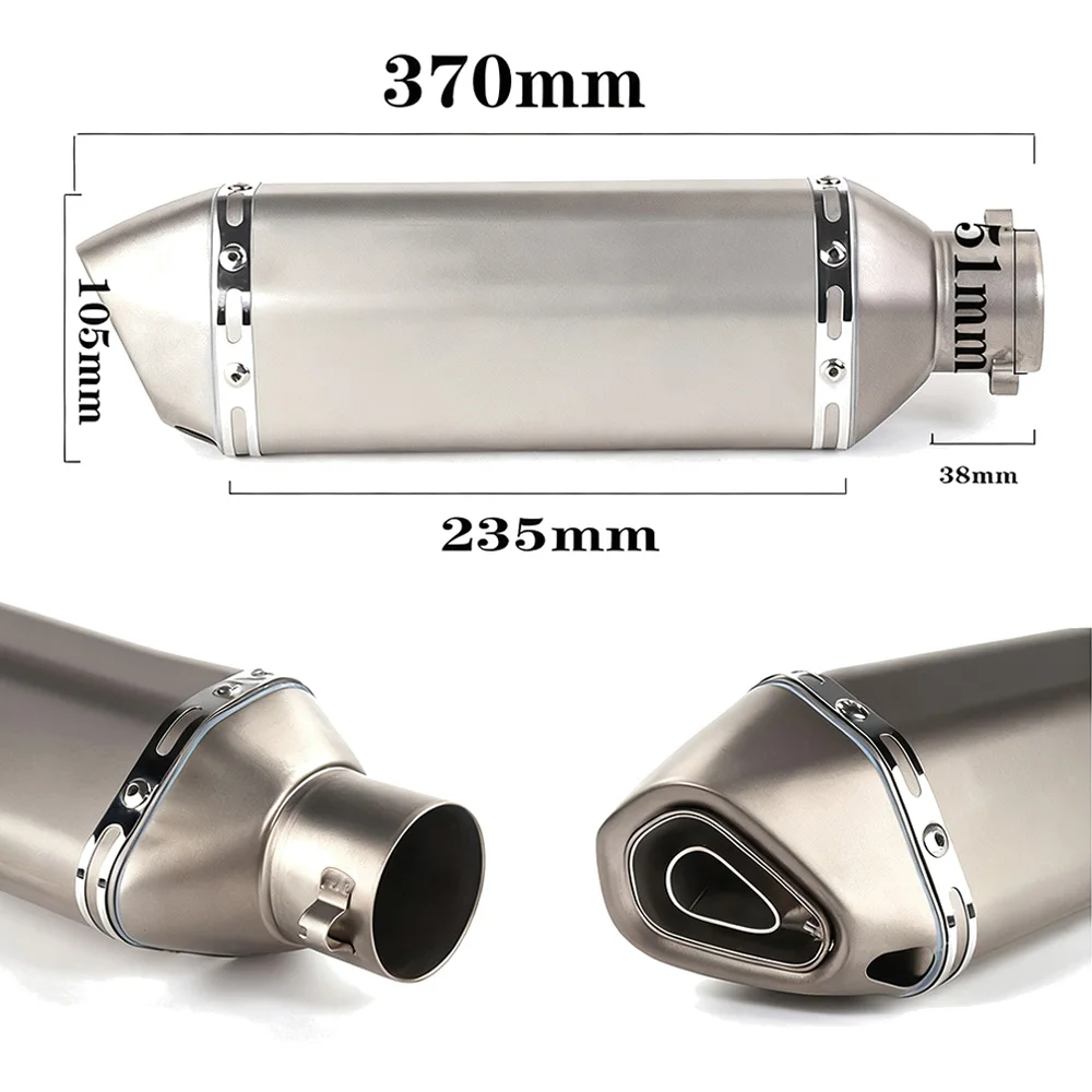 Für Suzuki SV650 2016-22 Auspuffrohre Auspuffanlagen Modifizierte Auspuffendrohre 370mm Mittelrohr Slip-On – Detail 2