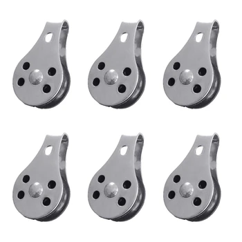 25mm נירוסטה גלגלת אחת גלגל עומס נושאות מסתובב הרמת חבל גלגלת M4YD