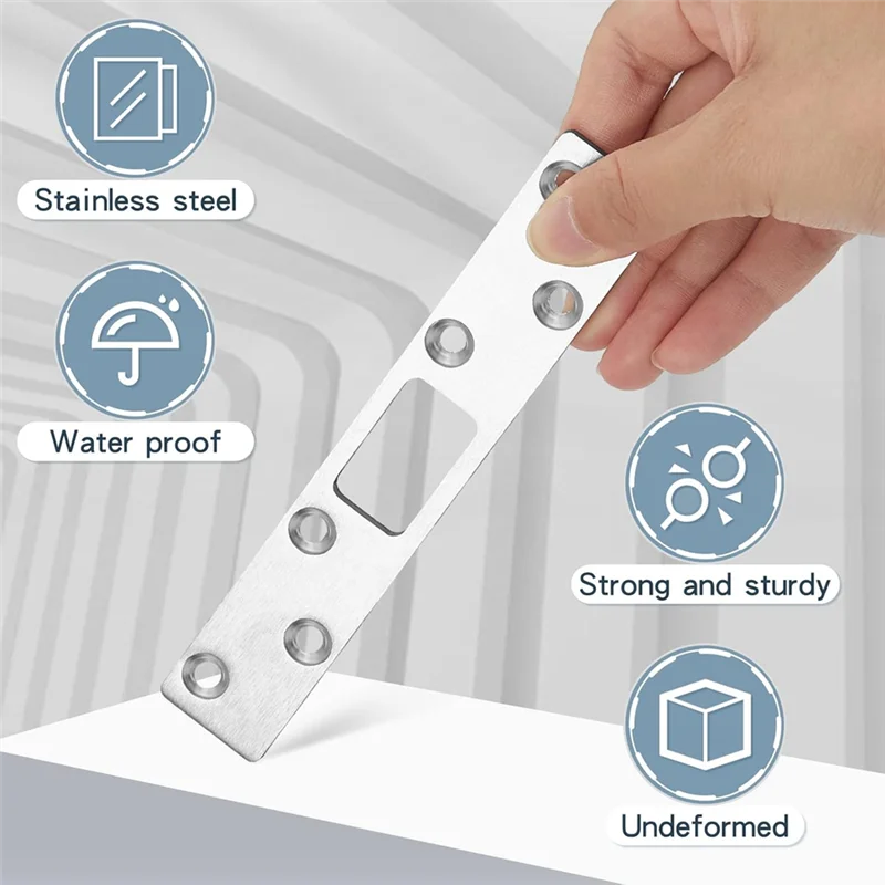 ABRS-Door Strike Plate Deadbolt Strike Plate قفل الباب لوحة الباب سترايك لوحة مزلاج الباب