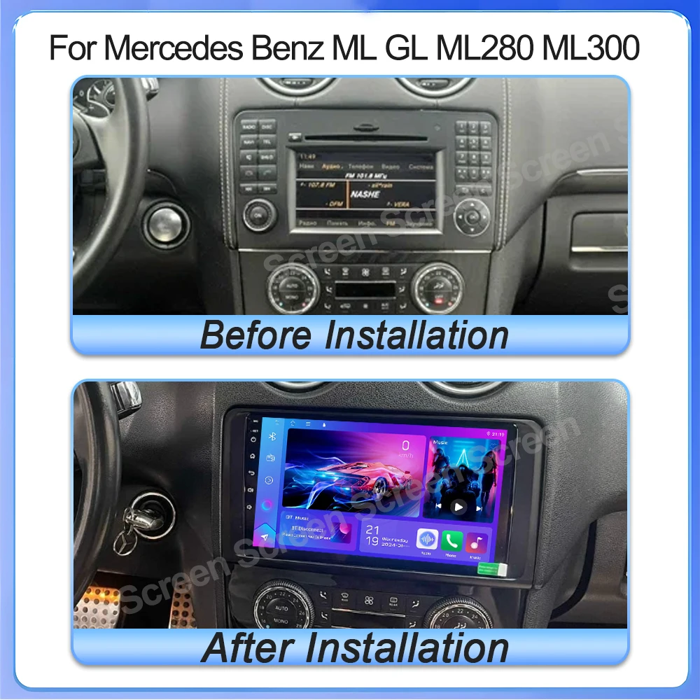 Android 16 For Mercedes Benz Ml Gl Ml280 Ml300 Ml320 Ml350 Ml420 Ml500 Gl320 Gl350 Gl450 X164 Car Radio Multimedia Video Player