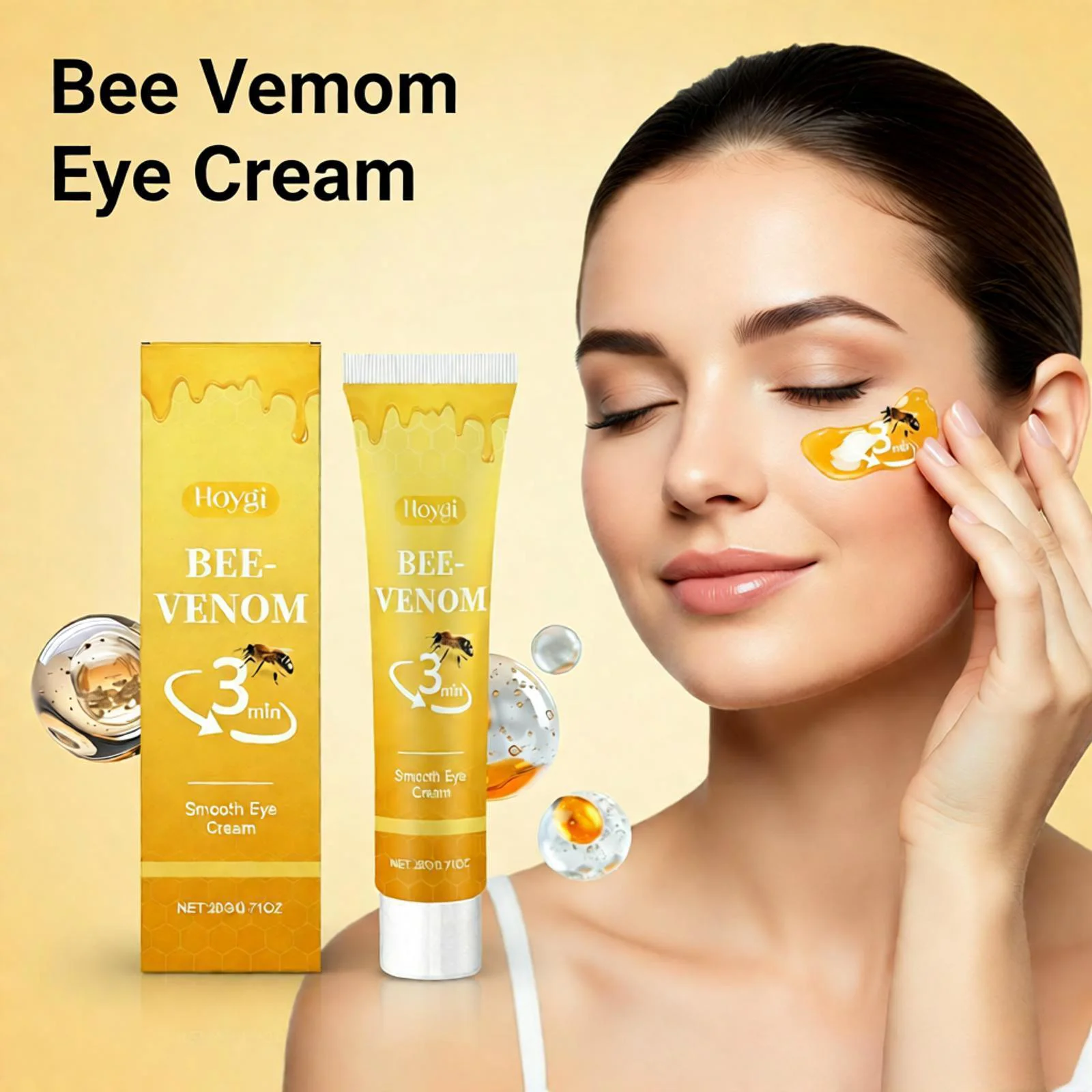 

Bee Venom Eyes Cream Dark Circles Remove Anti Puffiness Reduce Eye Bags Under Eye Moisturizing Firming Wrinkle-Reducing Eye Care