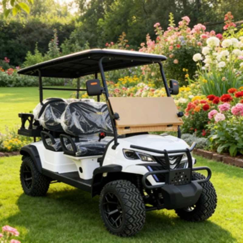 Legal Advanced Complete Functions Electric Golf Cart Achieve A Smooth Ride With 60V 72V Lithium Battery Aluminum Alloy Wheels