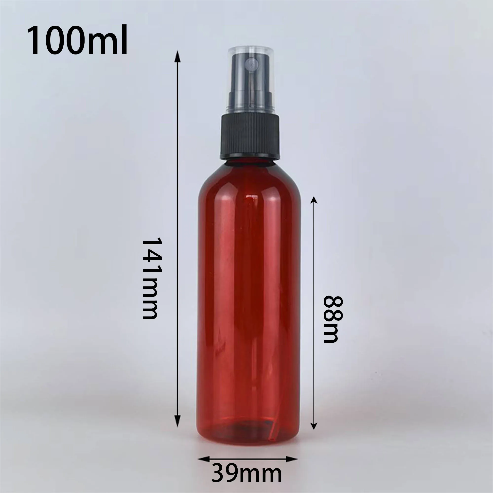 20/50/100pcs 20ml 30ml 50ml 60ml 100ml Plastic Spray Bottle Empty Atomizer Brown Amber Sprayer
