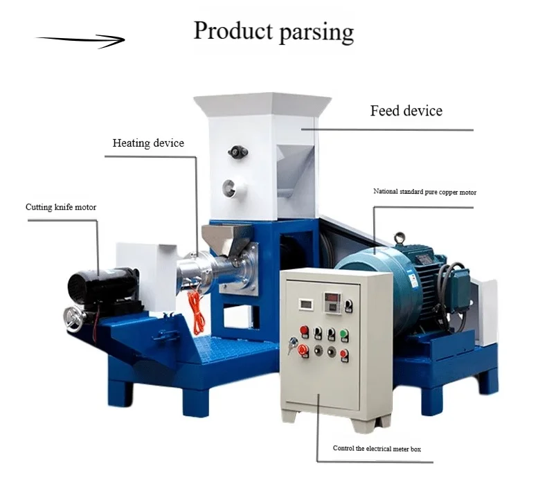 Full 500kg/H Line Floating Fish Feed Dog Pet Treat Wet Pellet Food Extruder Production Make Machine Pet Food Extruder