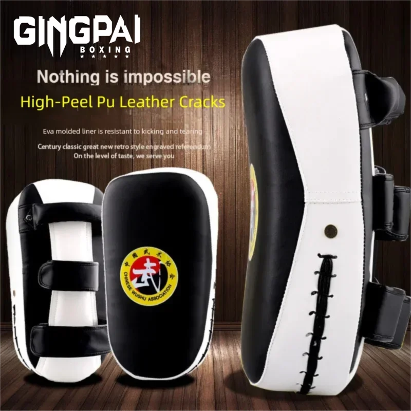 MMA Curve Pads Muay Thai TKD punching Mitts PU leather Sanda