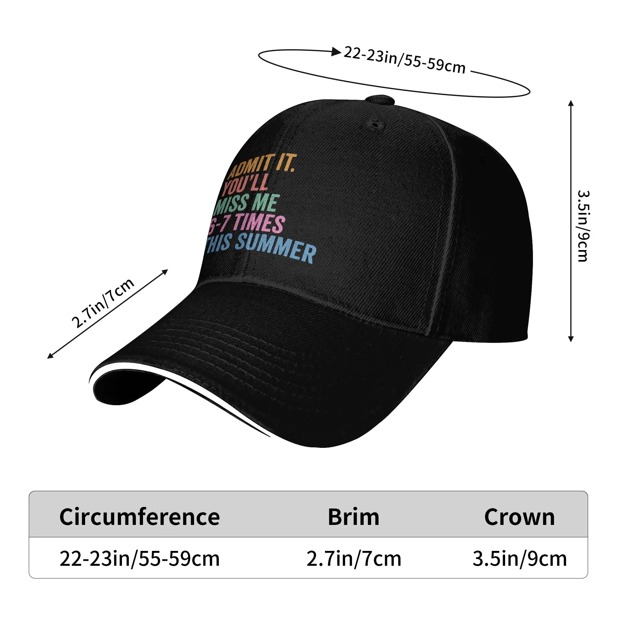 End of School Teacher Admit It You'll Miss Me 67 Last Day Baseball Cap Men Design Hip Hop Hats Summer Casual Baseball Caps