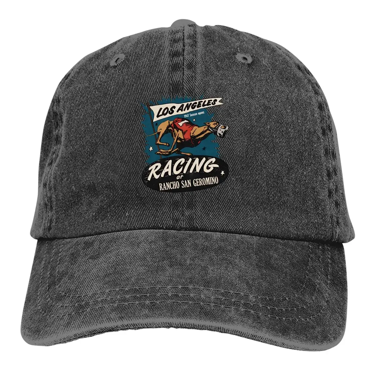 Boné de beisebol vintage California Dog Race Homens Chapéus Mulheres Viseira Proteção Snapback Greyhound Caps