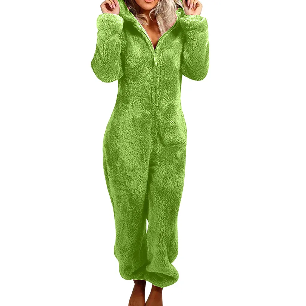 

Women S Zipper Fluffy Fleece Pajamas Soft And Cozy Comfort Zipper Fluffy Fleece Pajamas For Women
