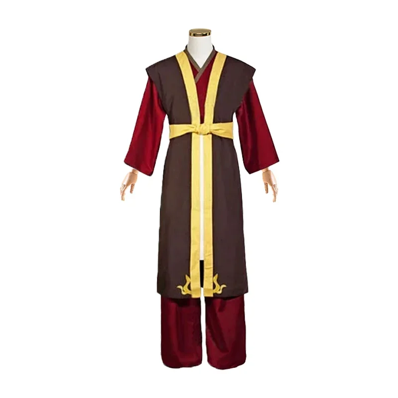 Disfraz de Avatar The Last airdoblador, traje de Cosplay de Anime, Zuko King's Prince, chaleco, pantalones, trajes, disfraz de Halloween para hombres adultos