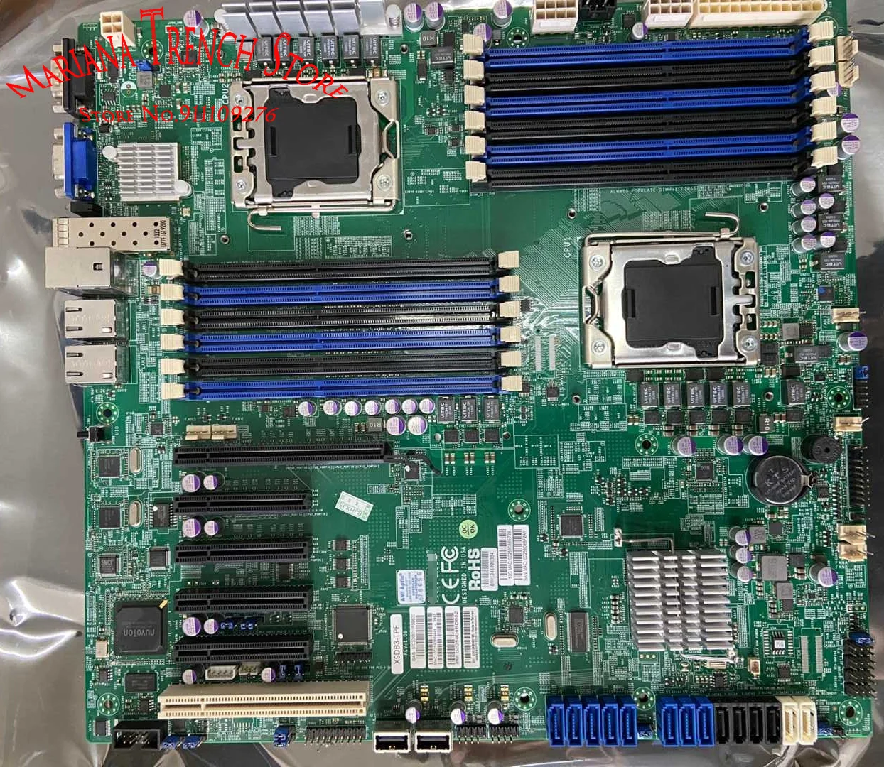 X9DB3-TPF for Supermicro Motherboard LGA 1356 Xeon Processor E5-2400 v2 DDR3 SATA3 PCI-E 3.0 IPMI 2.0