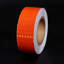 2 Inch / 4 Inch Orange Self-adhesive Reflector PVC Reflective Warning Tape For Van Car Traffic Sign