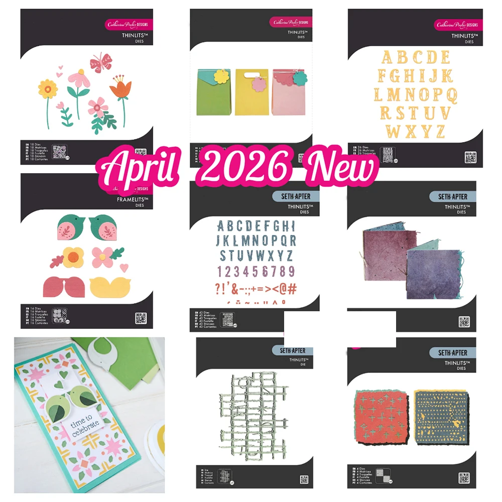

It’s a Party Thinlits Birds and Blooms 2 Framelits Metal Cutting Dies for DIY Handmade Scrapbooking Photo Album Diary April 2026