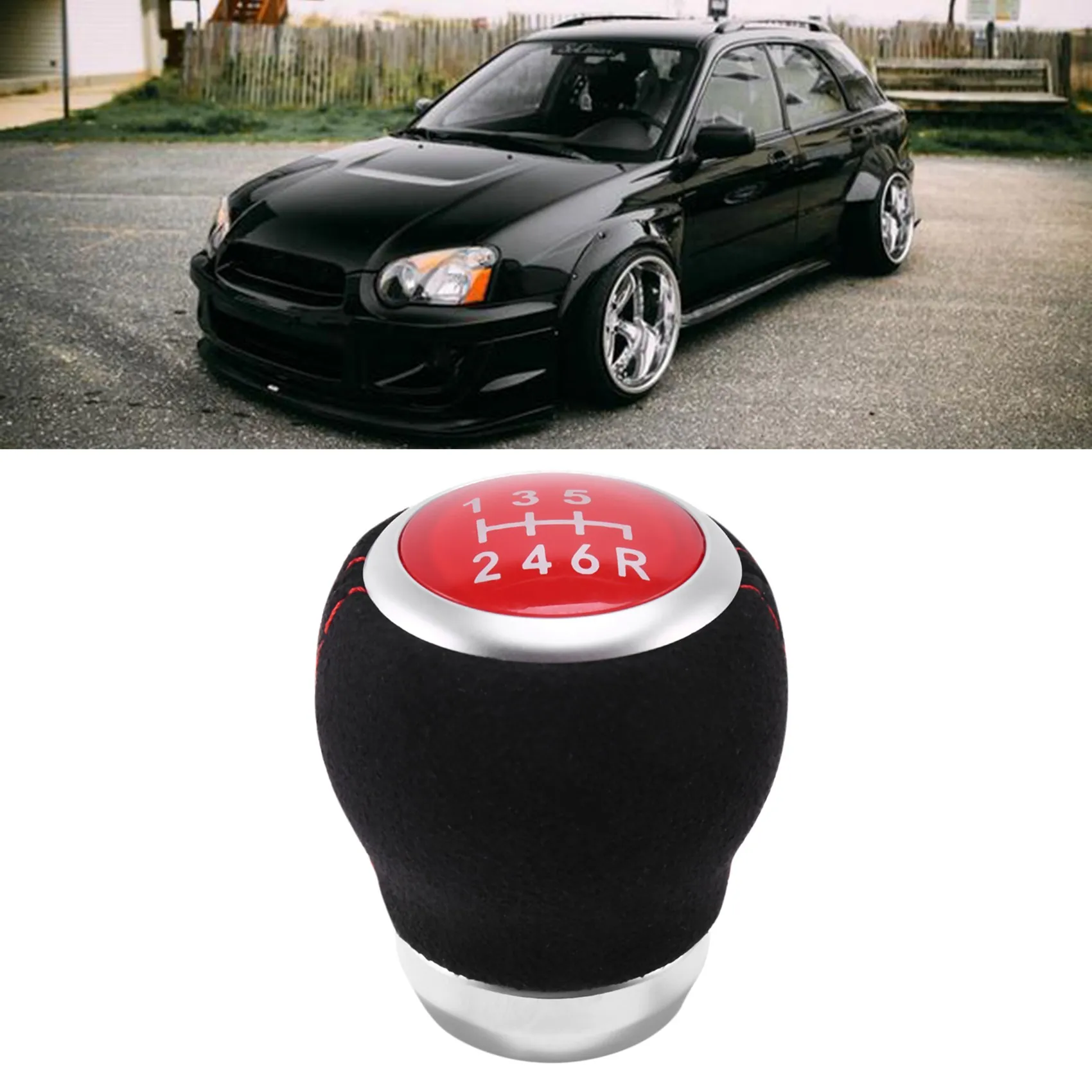 Carro Transmissão Manual Shift Knob, Shift Knob para Subaru Impreza WRX STI Outback Forester 2009-2019, 6 velocidades