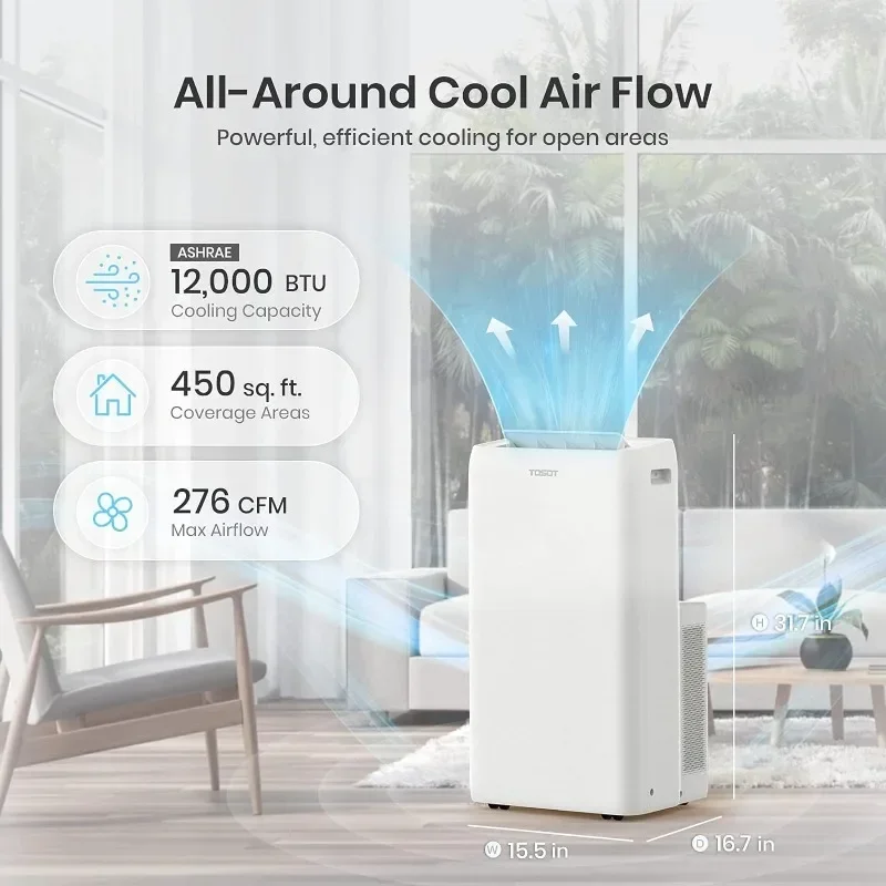 

zz Portable Air Conditioner Unit with Swing Function, Remote Control
