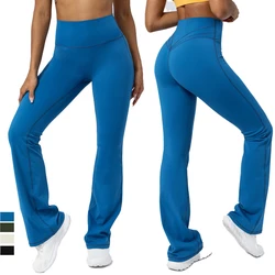 TUNIControl-Pantalon de yoga pour femme, 4 voies, pour entraînement, course à pied, astronomique, leggings, long, évasé, sport