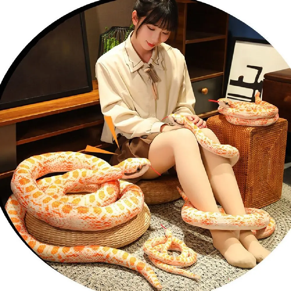 160 cm kunstmatige python knuffel cartoon creatieve gesimuleerde slang pluche pop zachte levensechte knuffel pop woondecoratie
