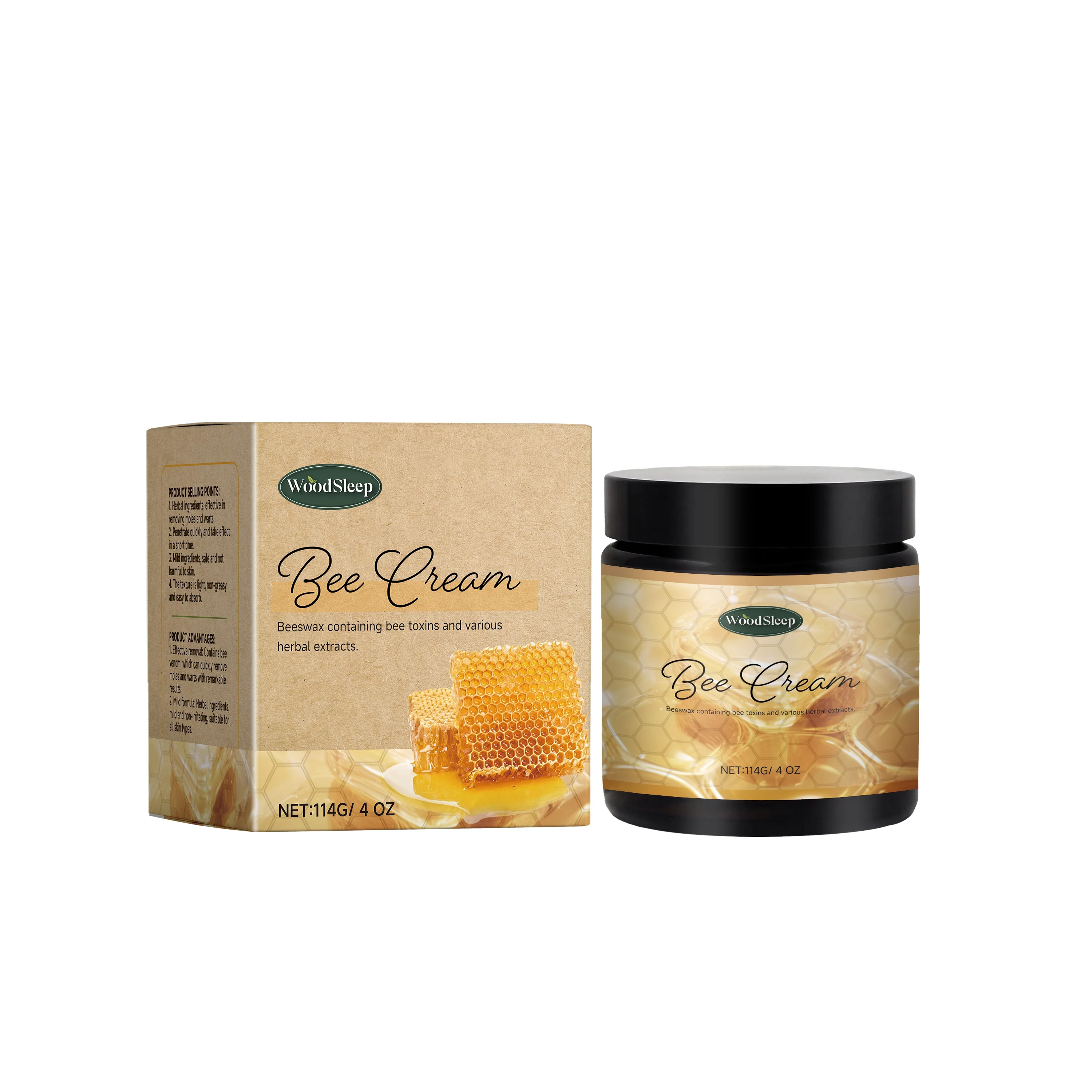 

Woodsleep Bee Venom Creme Is A Skin Cleansing Moisturizing Gentle And Repairing Body Care Cream 3pcs