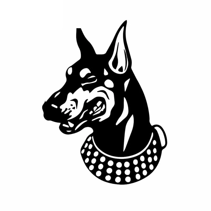

Doberman Head Big Dog Car Sticker High Quality Car Window Decoration Personality Pvc Waterproof Decal Black/white, 17cm*13cm