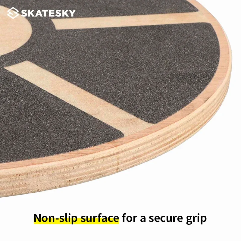 Stability Trainer Durable Non-slip Surf Round Spinning Wobble Wooden Balance Board Fitness Board - Image 4