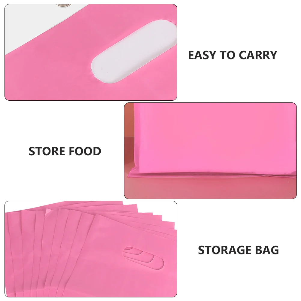 100 Pcs Film Plastic Tote Bag Shopping Birthday Bags for Presents Guest Gift New Material Packing