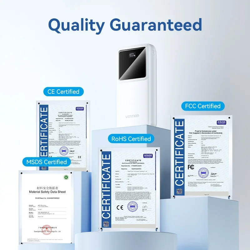 Vention 22.5W 보조베터리 고속 충전 20000mAh iPhone 15 Pro Max Xiaomi 10000mAh 휴대용 배터리 충전기 용 휴대용 보조베터리