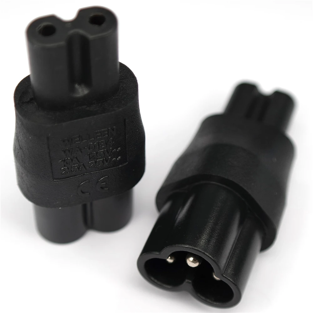IEC 320 C5 to C8 adapter, IEC 320 C8 to C5 C6 TO C7 ,2-Pin C7 Para EC 3Pin Female to 2Pin Male female power adapter AC Converter