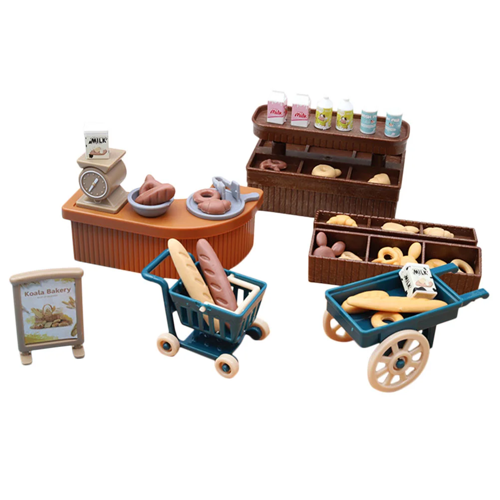 Dollhouse Bakery Ornaments for Kids Mini Food Decorate Pvc Simulated Prop Micro Scene Small