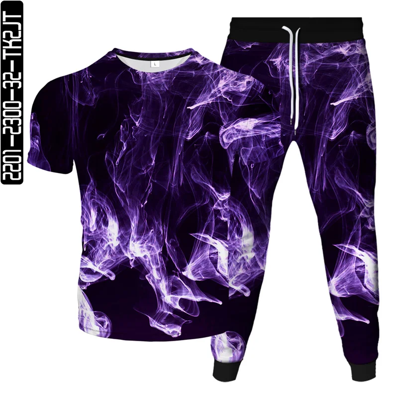 

Universe Galaxy Vortex Print Summer Men Fashion Tracksuit T-Shirt Pants 2pcs Suit Clothing Women Casual Outdoor Wear Size S-6XL