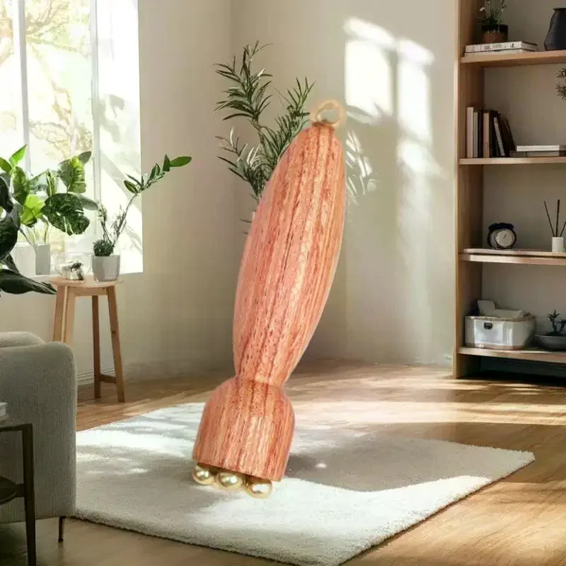 Lotus Seedpod Beauty Professional Brass & Rosewood Facial Gua Sha Tool Eye Relaxation Spot Meridians Acupoint Massage Handheld