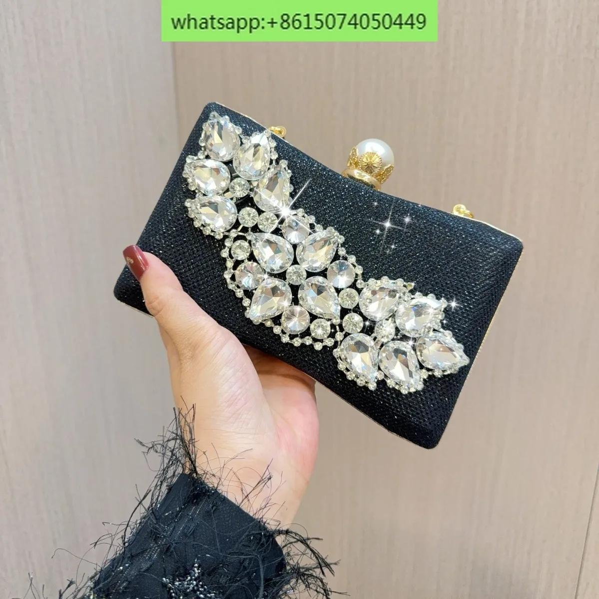 Glass Diamond Handbag Wedding Birthday Celebrity Banquet KTV Evening Dress Bag Evening Banquet Bag