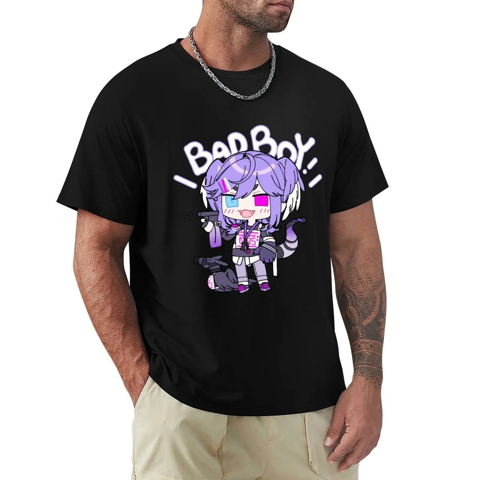 Selen Tatsuki Bad Boy - Obsydia Nijisanji En T-Shirt sports fans Aesthetic clothing T-shirt men