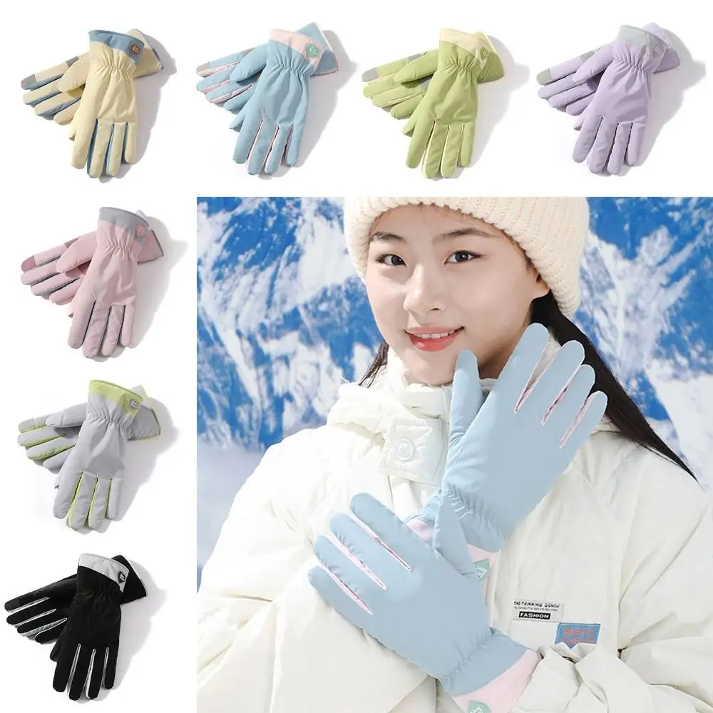 

High-quality Plush Snow Gloves Winter Warm Touch Screen Riding Gloves Non-slip Waterproof Ski Gloves Fishing